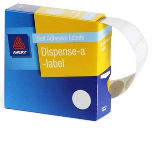 Avery DMC18W Dispenser Label Circle 18mm White_2